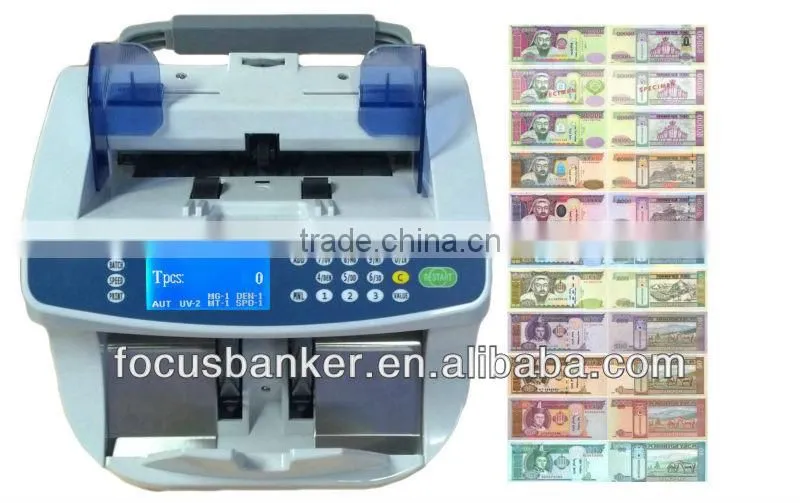 (Good Price ! )Money Counter with Automatic Error Detection for Many Currency including Mongolian tugrik(MNT)