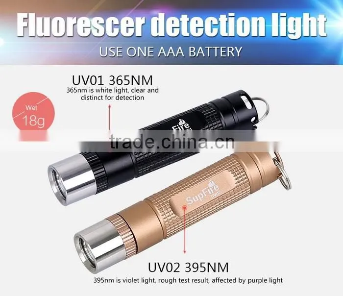 Women' gift fluorescence detection flashlight UV01
