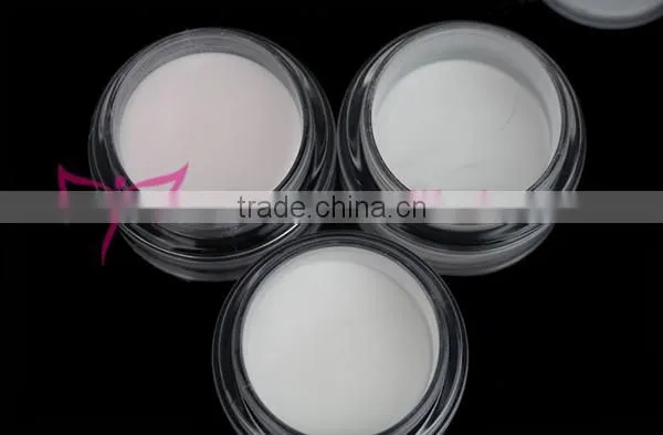 2015 30g nail acrylic polymer powder with clear,white and pink