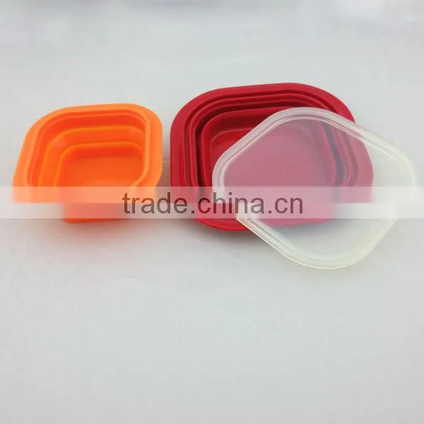 Folding silicone bowl exquisite silicone kids bowl customer logo silicone bowl many colors available factory direct wholesale