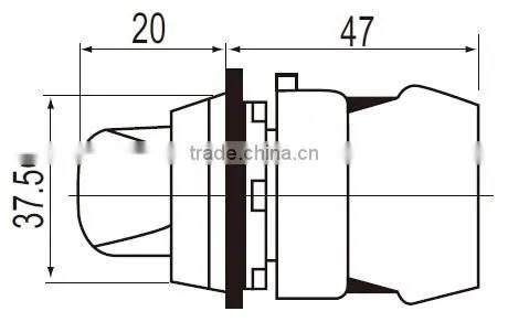 CNTD Latest Products Short Handle Knob Interlock Small Push Button Switch