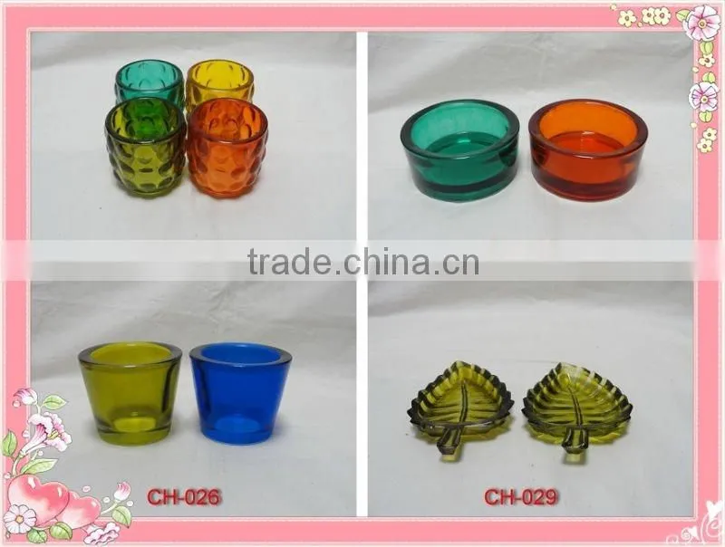 Glass candle holder for home decoration