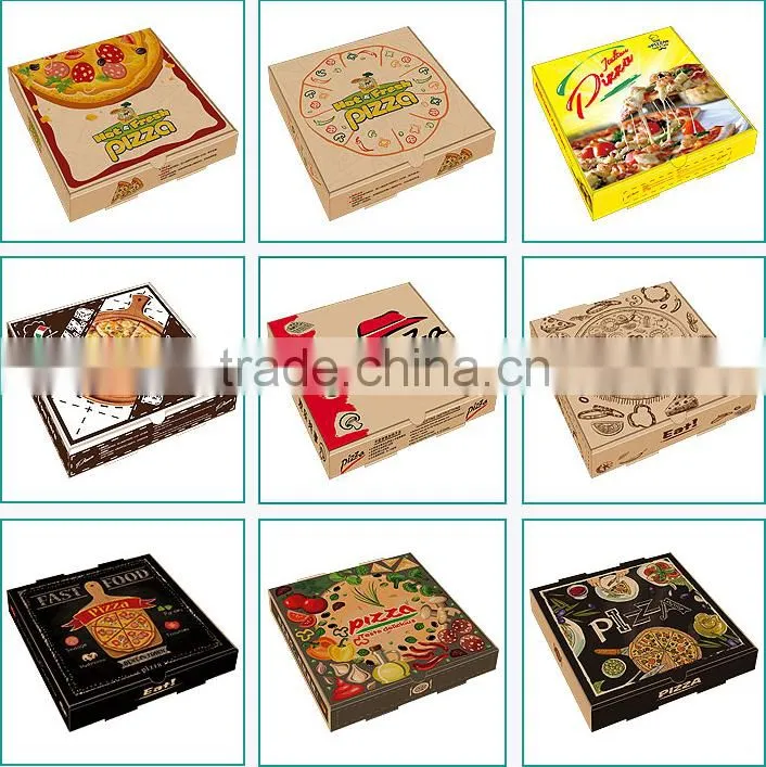 Food packing cardboard takeaway pizza box