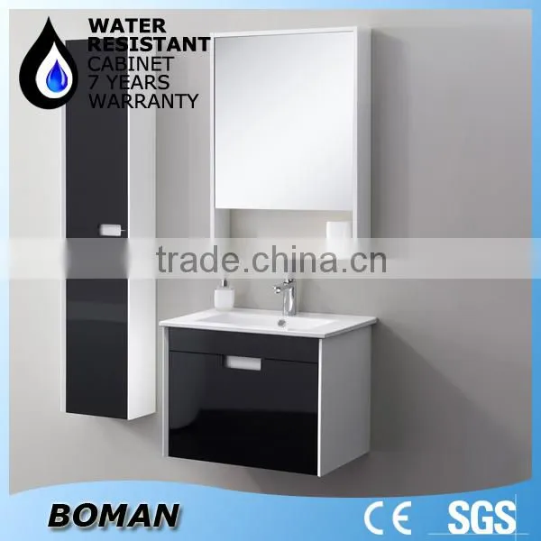 waterproof mirror bamboo bathroom cabinet