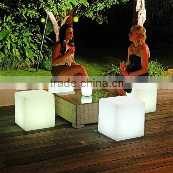 plastic led cube chair outdoor plastic led cube chair wholesale