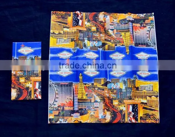 Customized printed facial tissue pocket