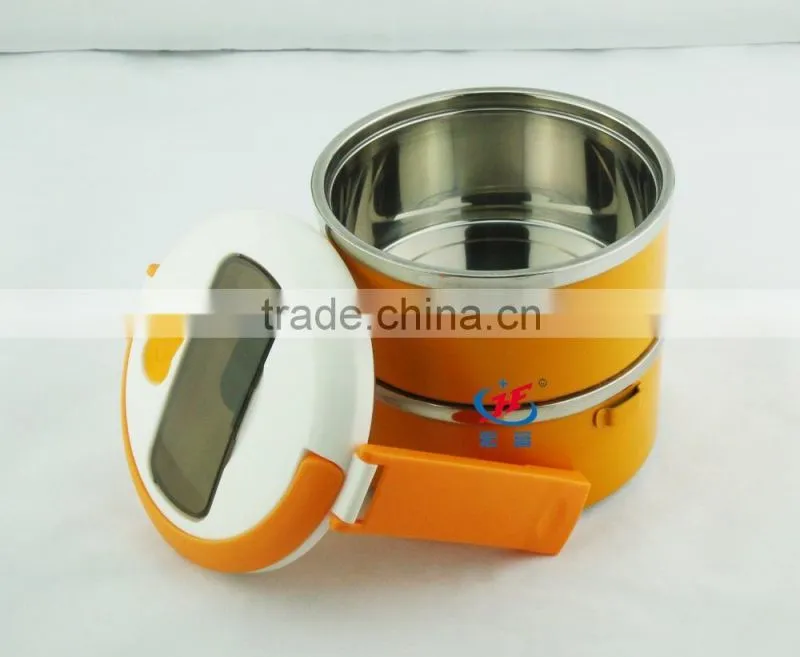 personalized food grade stainless steel lunch box 3 bowls container