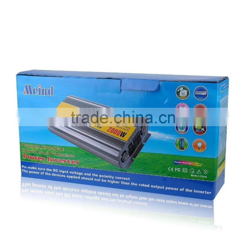 china supplier 2000W power Inverter with charger,dc12v ac 220v for air conditioner