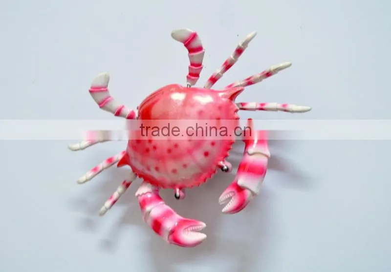 3 inch Pearl Powder Plastic Magnetic Crab, Wholesale Souvenirs