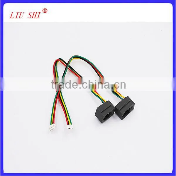 RJ11 6P4C female modular plug to 4pin wire harness, telephone cable
