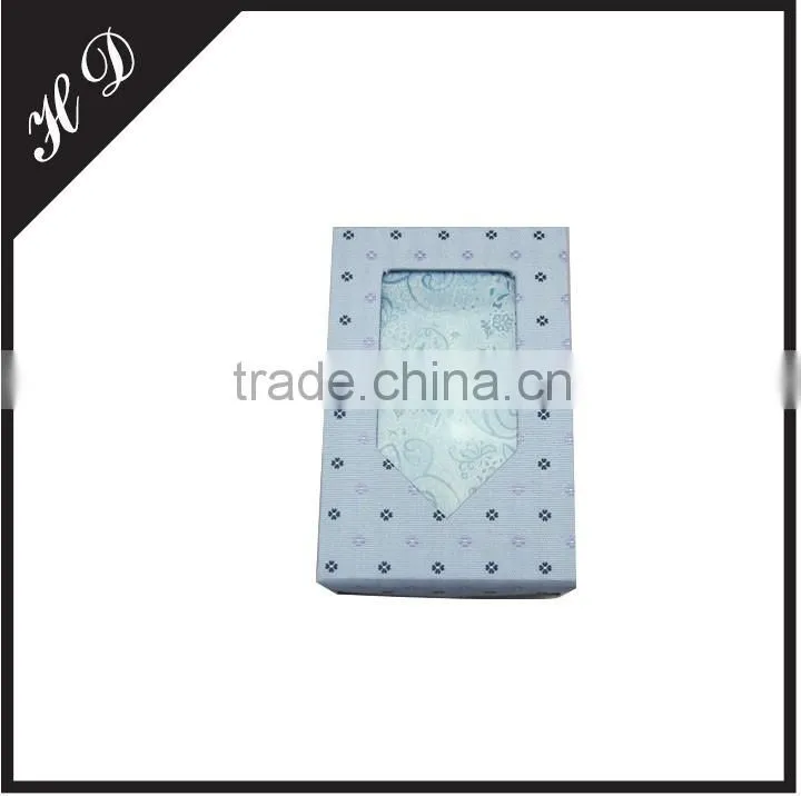 Cardboard Clamshell Tie Gift Packaging Box With Clear PVC Window