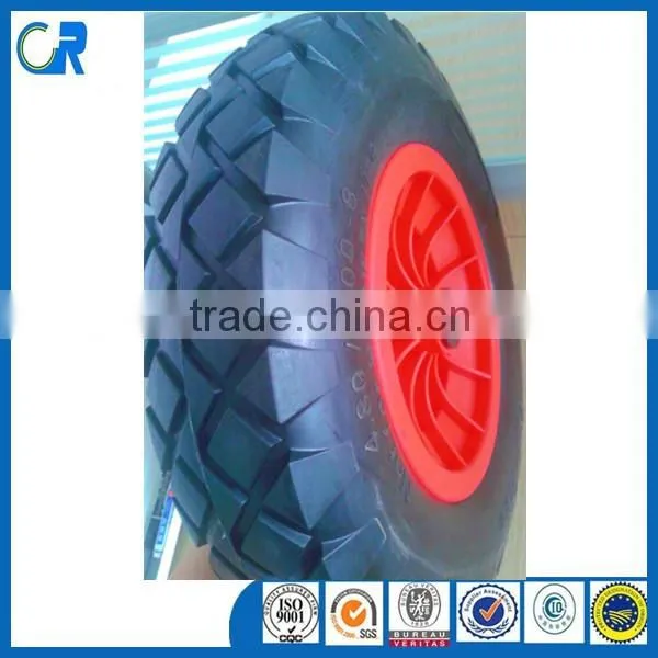 Yinzhu direct production environmental 3.00-8 polyurethane solid tire for wheel barrow