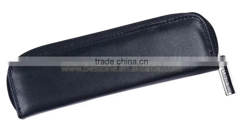 Custom Leather Pen Bag Case with Zipper