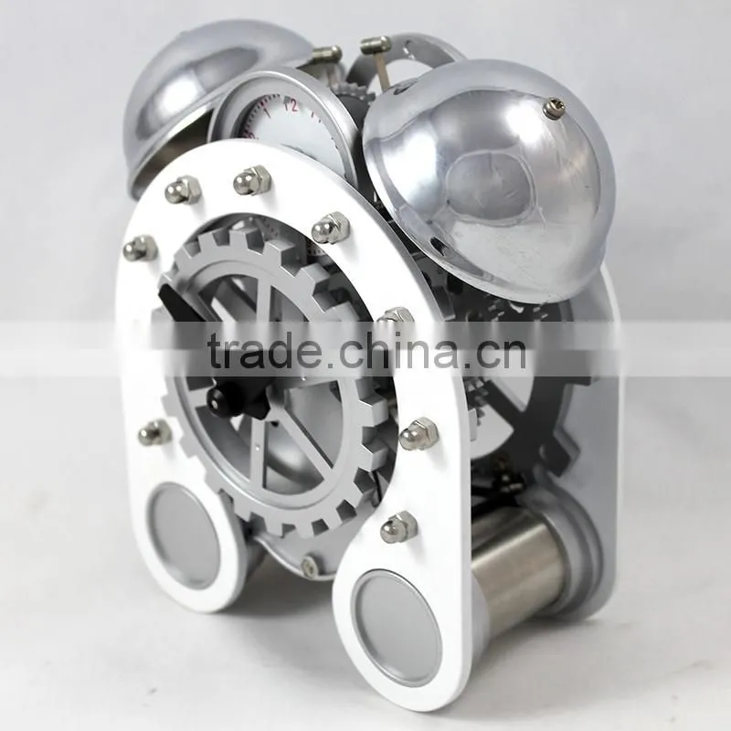Moving Gear Table Clock, Decorative Alarm Clock