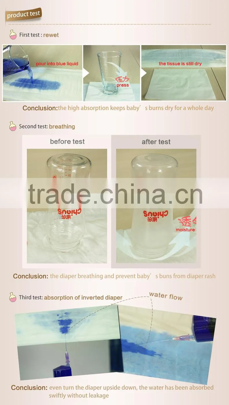 Super thin disposable diapers for baby china factory