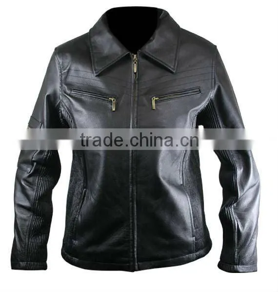 Ladies Black Leather Jacket