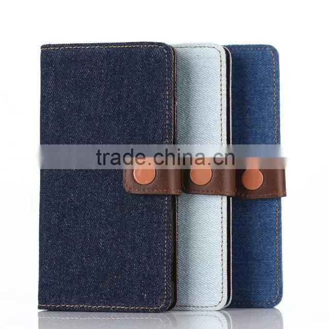 New product case for SONY Z4,special design case for LG phone ,demin style pu leather case for SONY Z4 with wallet