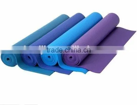 Eco-friendly PVC fitness embossing black travel yoga mat