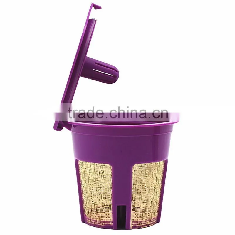 Top quality keurig K-cup gold plating, golden coffee filter, gold keurig k-cups