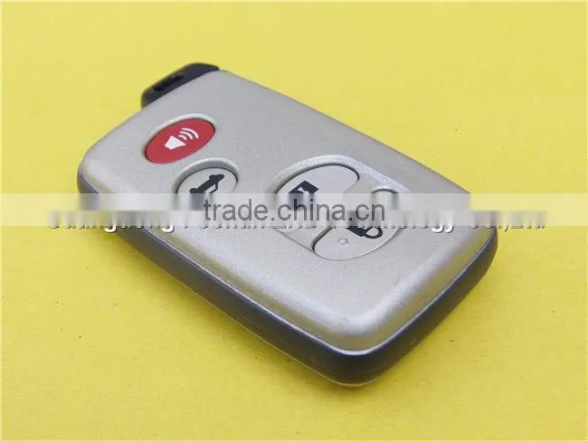 3+1 buttons silver cover smart key case for Toyota Camry remote transmitter key HYQ14AAB