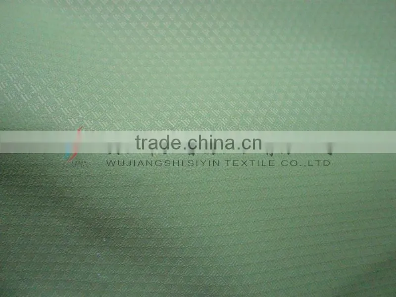 270T green nylon taffeta jacquard plaid fabric