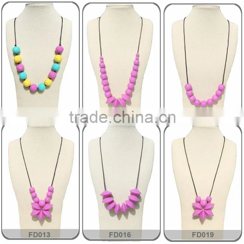 Custom Silicone Teether Jewelry/Baby Chew Sensory Soft Toys