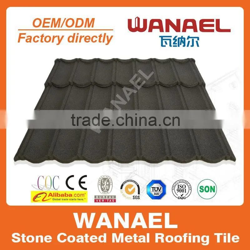 Metal Roof Tile Production Line Thickness 0.4mm Anti-Fire Stone Coated Metal Roof Tile