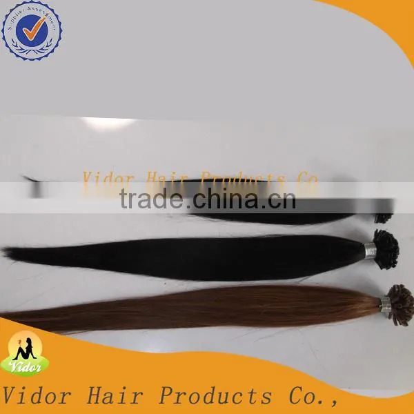 Good quality and cheap 100% human hair u-tip hair extensions