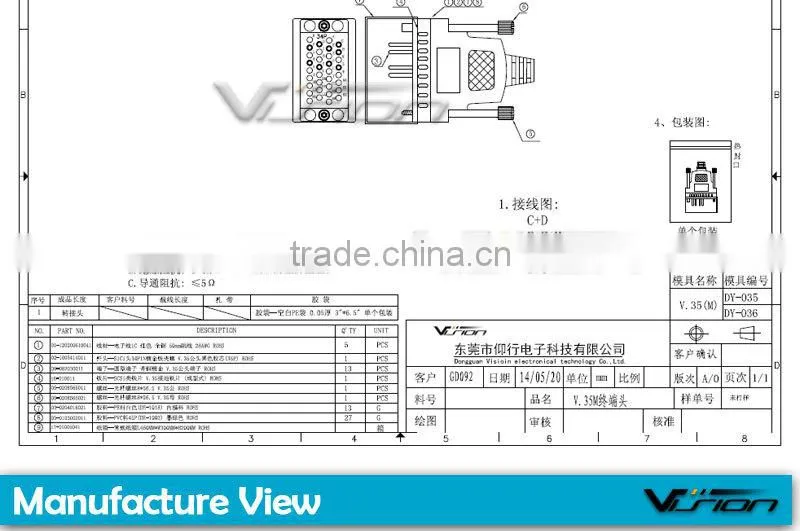 Dark blue for cisco WIC-1T V35 male loopback adpater
