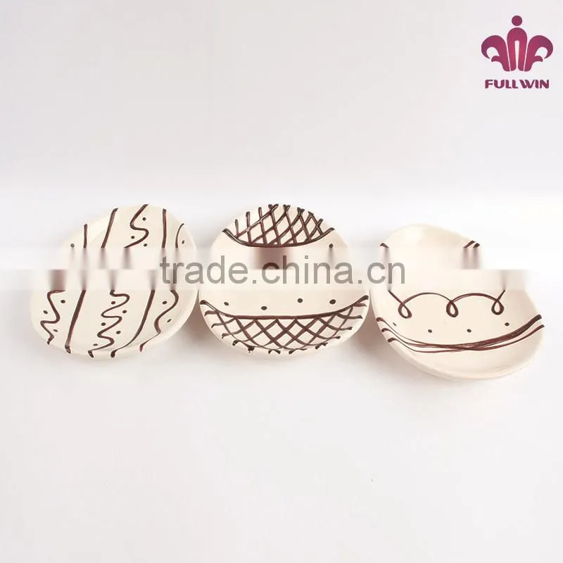 egg shape personalized porcelain plates white porcelain plate
