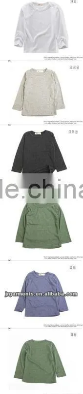Wholesale Girl's Plain Customise Long Sleeve T shirts with Any Logo