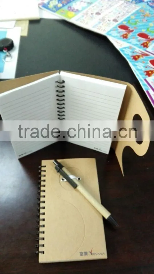 Eco friendly recycled notebook with pen