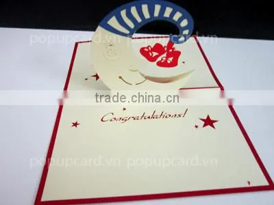 Viet Nam Carrying (dried flowers) new 3d greeting card