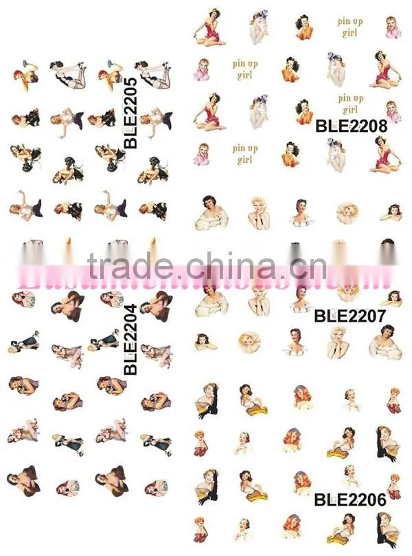 OEM factory price brand custom water transfer art nail sticker