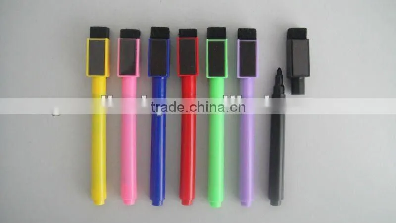 Colorful cheap marker pen with hairbrush(11.3*1cm)