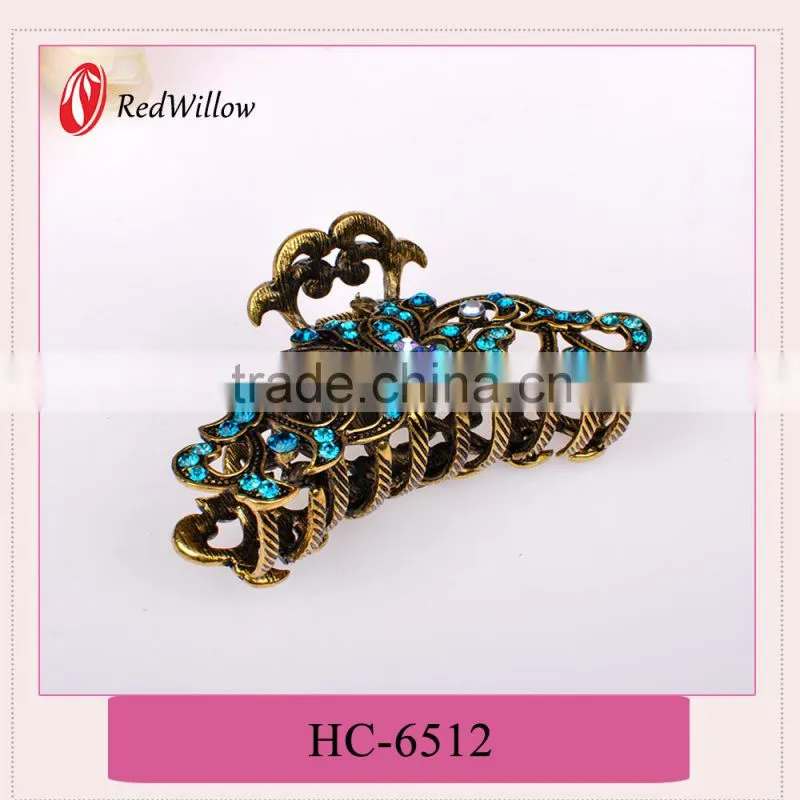 Hot sell 2016 new products antique crystal claw clip