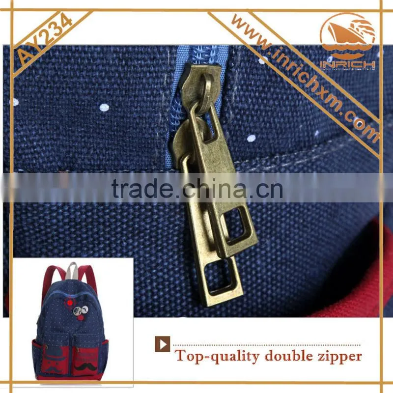 2014 Hot Sell Girls Backpack Satchel Canvas Cheap Rucksack