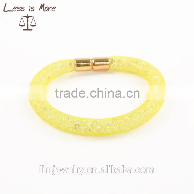 colorful magnetic bracelet with cz stone inside