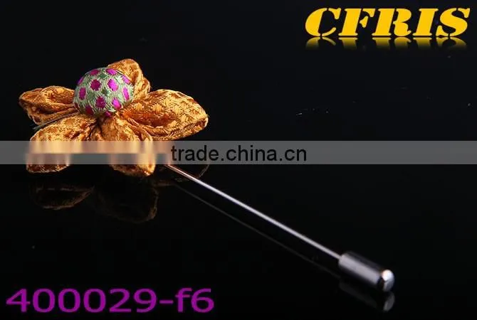 2016 New arriving spot flower,six color cloth lapel pin e1-f6