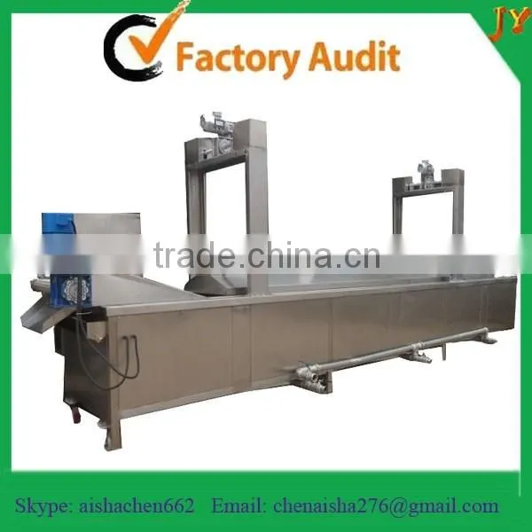 Continuous commercial electric deep oil-water fryer for hot sale