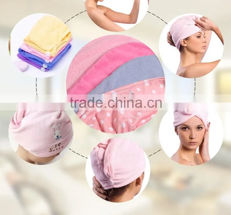 Hot selling microfiber towel for hair/ microfiber drying shower cap