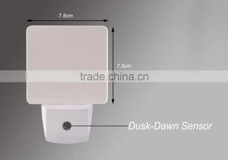 LED night light with dusk sensor dusk to down white