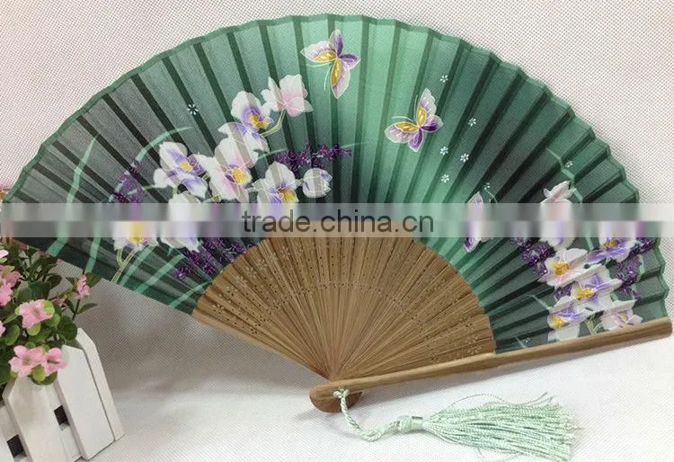 DIY high-level silk bamboo fan with your logo