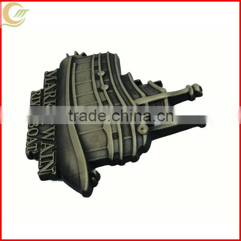 Zinc alloy antique bronze plating 3D custom metal pin medal