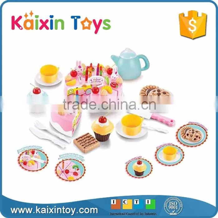 10264560 2016 New Toy Plastic Happy Birthday Food Toy For Children