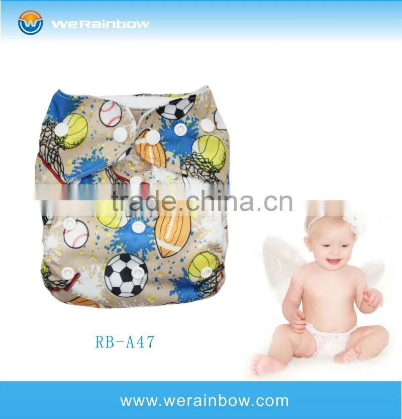 Animal Printed Fitted Cloth Diaper For Baby
