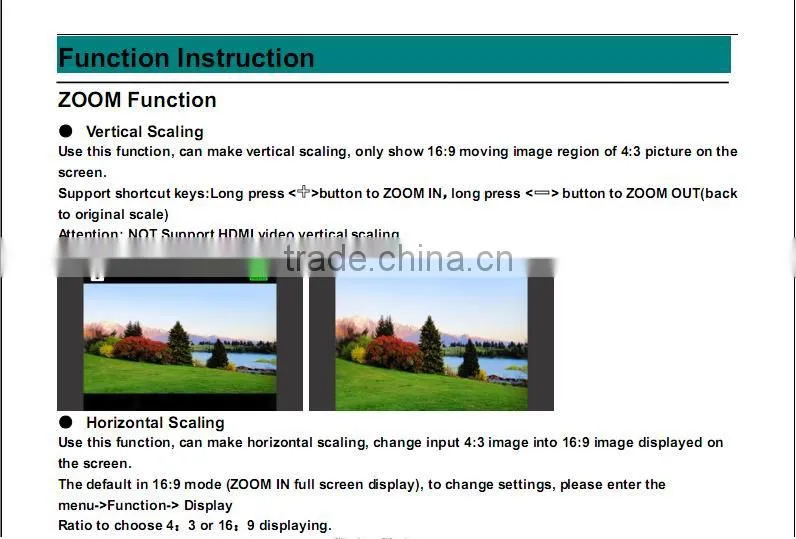 C522 5.8G 7 inch TFT HD FPV LCD Monitor Black Pearl Diversity RX for RC Quadcopter parts