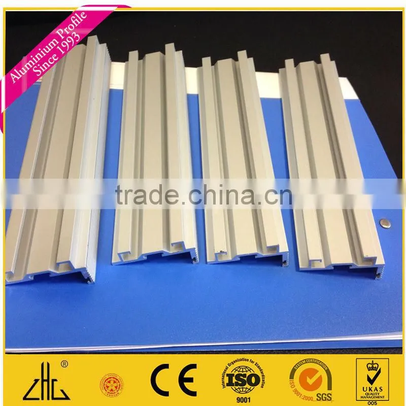 WOW!!!Canton fair Double glazed powder coated white doors 6063 /double frame track aluminium window section