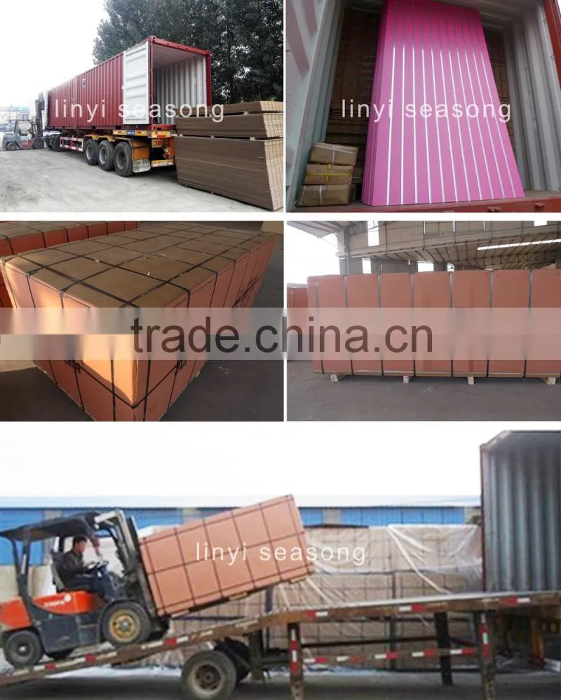 China 1220*2440mm*15mm one side melamine faced mdf slot board
