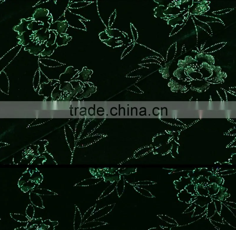95% polyester 5% spandex knitted velvet with shinny glitter for garment
